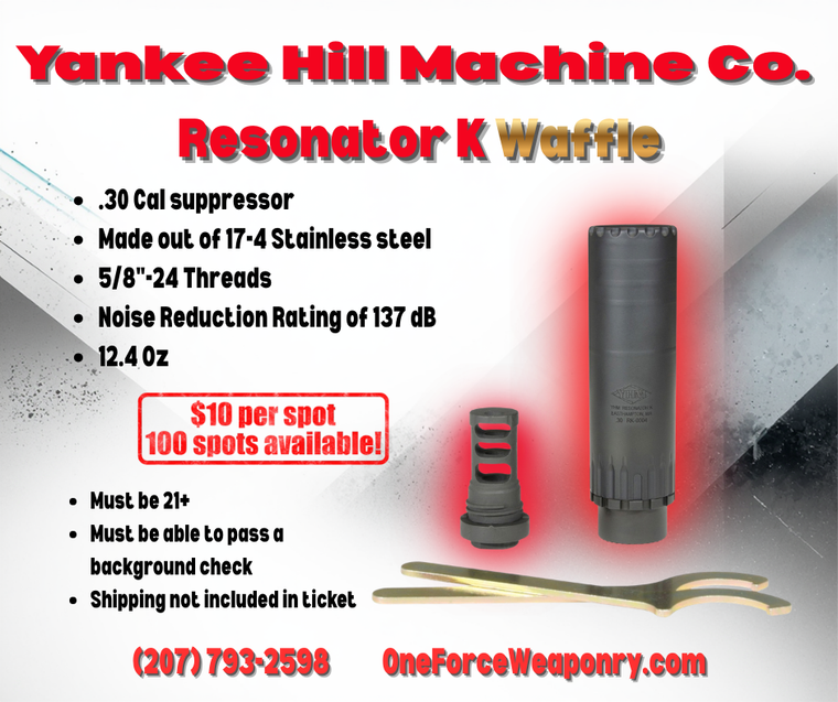 Yankee Hill Machine Co, Resonator K Suppressor, 30 Caliber