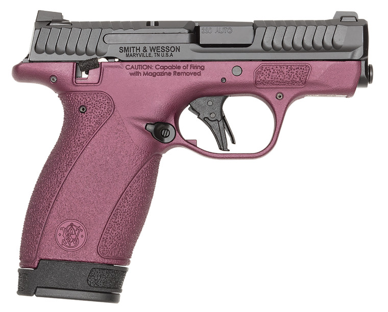 Smith & Wesson 14661 Bodyguard 2.0 Micro Frame 380 ACP 12+1 2.75" Black Armornite Stainless Steel Barrel & Serrated Slide, Black Cherry Cerakote Polymer Frame, Textured Grip