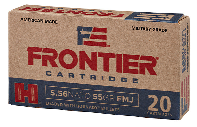 Frontier Cartridge FR260 Military Grade Centerfire Rifle 5.56x45mmNATO 62gr Full Metal Jacket 500 Round Case