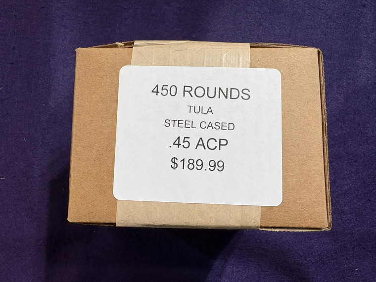 Surplus - 450 Rounds Tula Steel Cased .45 ACP