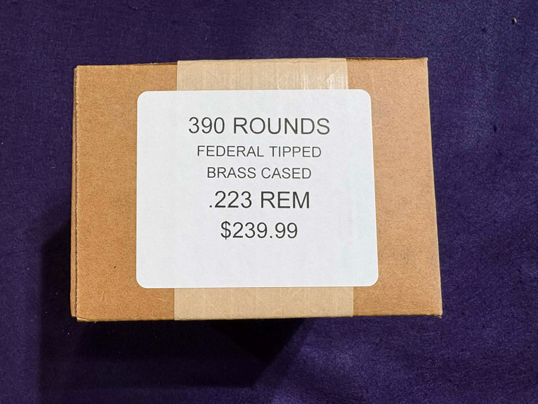 Surplus - Federal .223 Rem Tipped Brass Case 390 Rounds