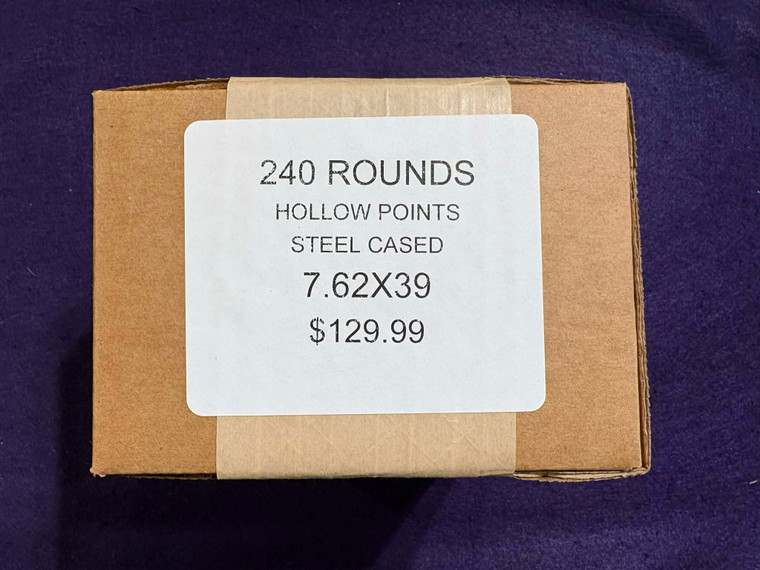 Surplus - 7.62x39 Steel Cased Hollow Points - 240 Rounds