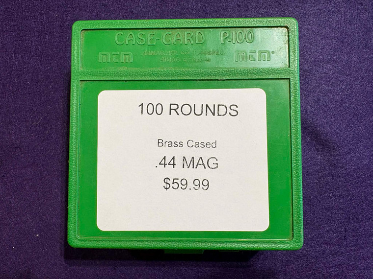 Surplus - .44 Magnum 100 Rounds Brass Cased in MTM Case