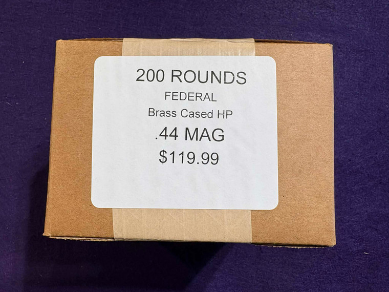 Surplus - Federal Brass Cased .44 Magnum Hollow Points 200 Rounds