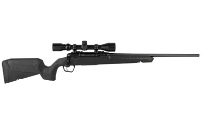 Savage Arms, Axis XP Compact, Bolt Action Rifle, 243 Winchester, 20" Sporter Contour Barrel, Matte Finish, Black, Polymer Stock, 1 Magazine, 4 Rounds, Includes 3-9X40mm Scope