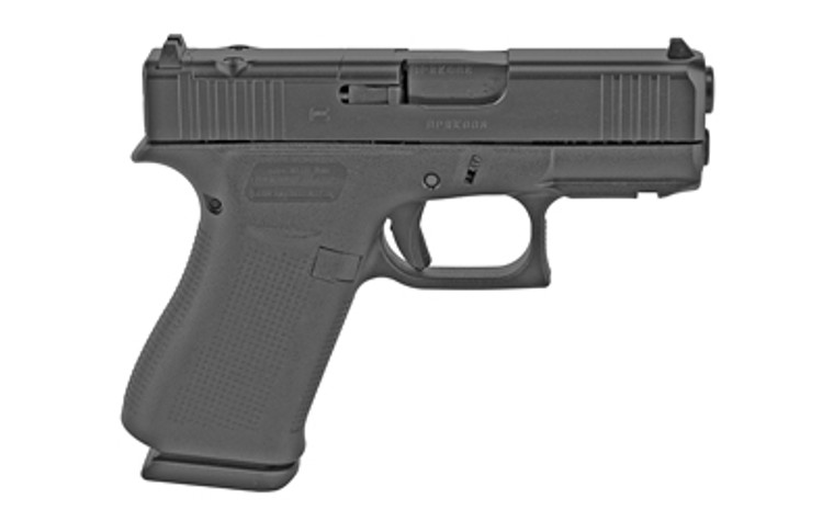 Glock, 43X MOS, Striker Fired, Semi-automatic, Polymer Frame Pistol, Sub-Compact, 9MM, 3.41" Barrel, Glock Marksman Barrel, nDLC Finish, Black, No Finger Grooves, Fixed Sights, Modular Optic System, 10 Rounds, 2 Magazines