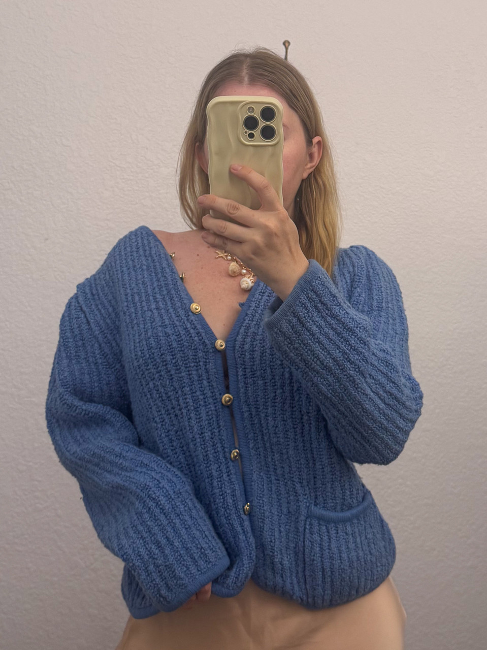 Vintage blue cardigan size M