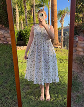 Vintage floral dress S