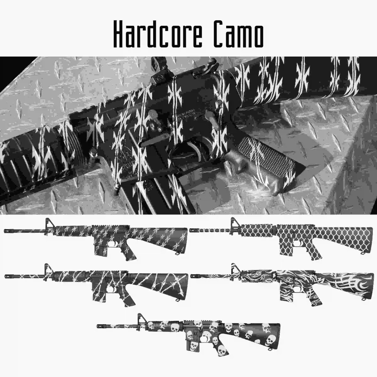 Hardcore Camo Template - STENCIL ONLY