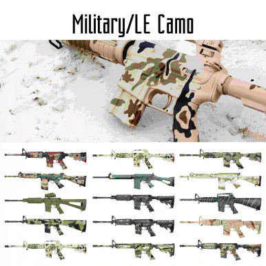 3pk Camouflage EasyPeel Spray Paint Duracoat Camo Gun Stencil Torn Punisher Set