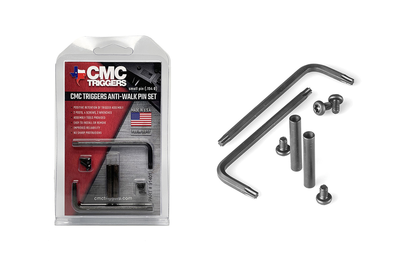 AR15 COMPLETE ANTI-ROTATION TRIGGER/HAMMER PIN SET Anti walk pins