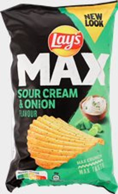 LAYS MAX SOUR CREAM & ONION 185G