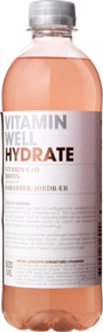 VITAMIN WELL HYDRATE JORDBÆR/RABAR 50 CL