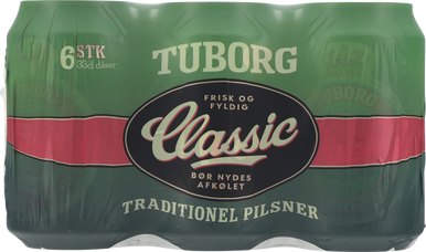TUBORG CLASSIC 33 CL DS 6-PACK 