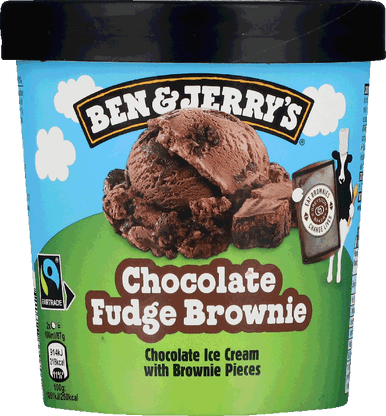 B&J CHOCOLATE FUDGE BROWNIE 465 ML. 