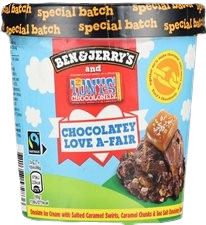 B&J CHOCOLATEY LOVE A-FAIR CARAMEL SEA S 