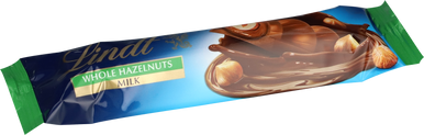 LINDT MÆLK HASSELNØD BAR 35 G. 