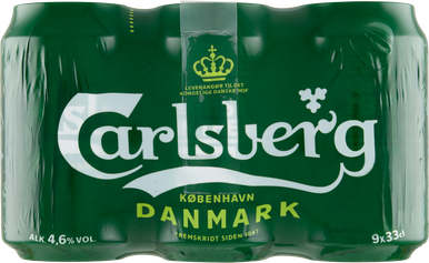 CARLSBERG PILSNER 33 CL. 9-PACK 