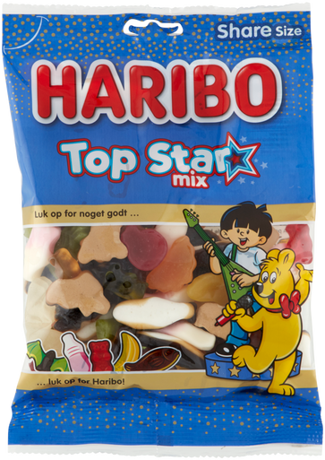 HARIBO TOP STAR MIX 375 G. 