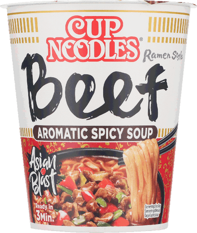 NISSIN CUP NOODLES 5 SPICES BEEF 