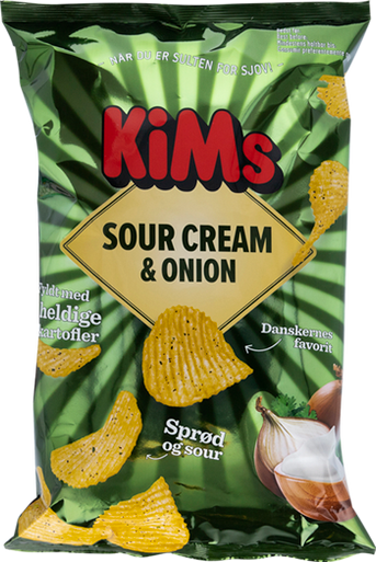 KIMS SOUR CREAM & ONION CHIPS 160 G 