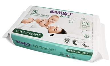 BAMBO VÅDSERVIETTER 50 STK 