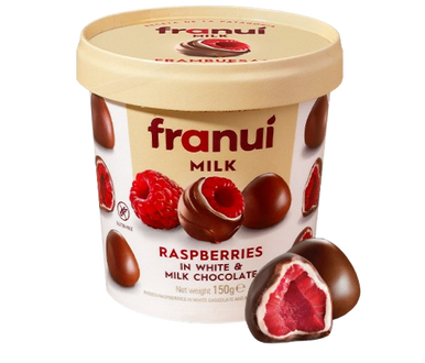 FRANUI RASPBERRIES MILK CHOKO 150G 