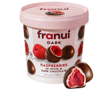 FRANUI RASPBERRIES DARK CHOKO 150G 