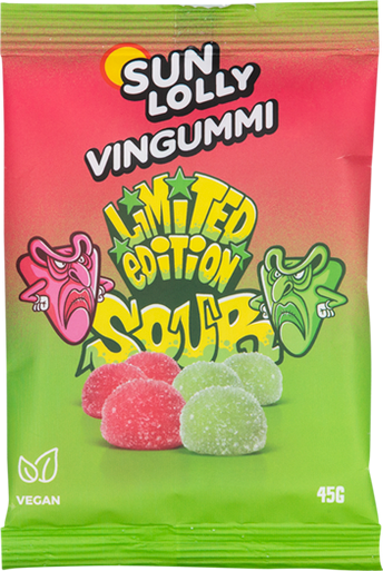 SUN LOLLY VINGUMMI SOUR 45 G 