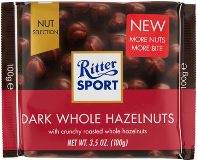 RITTER SPORT MØRK HEL NØD 100G 