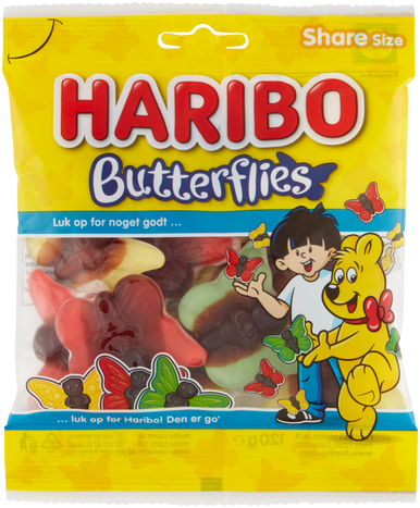 HARIBO BUTTERFLIES 120G 