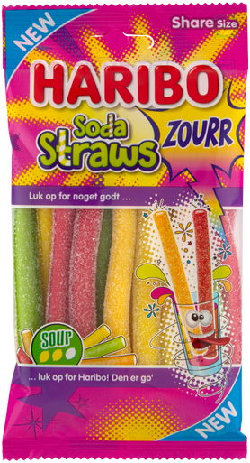 HARIBO SODA STRAWS SOUR 90G 