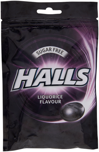HALLS LIQUORICE 65G 