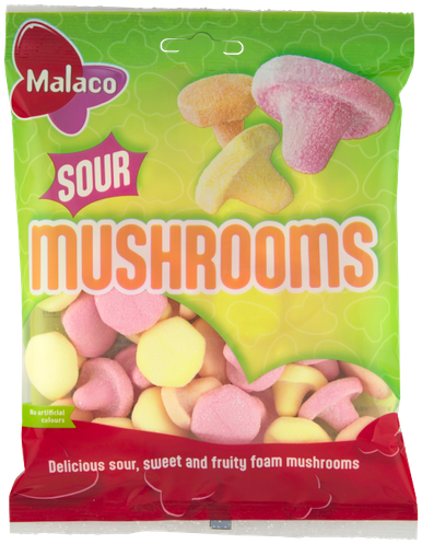 MALACO SOUR MUSHROOMS 100G 