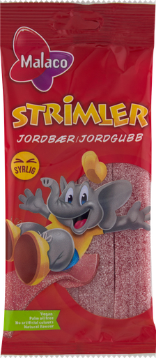 MALACO JORDBÆR STRIMLER 80G 