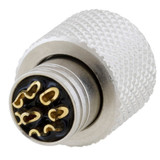 M12 8 Position A-code Mold Connector, Female, Shielded