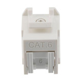 Cat6 Antimicrobial RJ45 Keystone Jack, Unshielded
