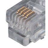Modular Plug, RJ11 (6x4), Radius Entry Pkg/100