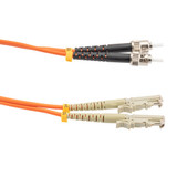 Fiber Optic Patch Cable ST/PC-E2000/PC Duplex 100/140 Large Core Multimode Fiber 3.0mm PVC 1 m