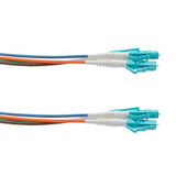 LC UPC 4x to LC UPC 4x, MM OM3, military tactical distribution cable assembly, 15 meters