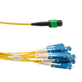 MPO APC w/o Pins to 10xSN (20 strand) UPC Cable Assembly, Single Mode, Riser Rated, 10 Meter