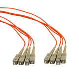 4 Strand SC/UPC-SC/UPC OM1 Multimode Distribution Cable, 4.8mm Riser Jacket, 2.0mm breakout at 0.5M - 15 meters