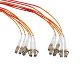 6 Strand LC/UPC-LC/UPC OM1 Multimode Distribution Cable, 5.0mm Plenum Jacket, 2.0mm breakout at 0.5M - 10 meters