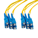 6 Strand SC/UPC-SC/UPC Single Mode OS2 Distribution Cable, 5.0mm PVC Jacket, 2.0mm breakout at 0.5M - 15 meters