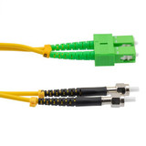 Fiber Optic Patch Cable SMA/APC-SC/APC Duplex  9.25/125 OS1 Single Mode Fiber 3.0mm PVC Jacket 1 m