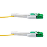 Fiber Optic Uniboot Patch Cable LC/APC-LC/APC Uniboot OS2 Single Mode Fiber Riser Rated Jacket 1M