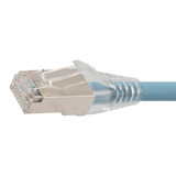 Category 6, Gigabit TAA Compliant Ethernet RJ45 Cable Assembly, 26AWG Stranded, SF/UTP Double Shielded Braid + Foil, LSZH, Blue, 75F