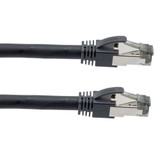 Cat 8, 40 gigabit, Ethernet Cable, S/FTP, 24 AWG, Twisted Pair, Tensile Resistant, Indoor, LSZH Jacket, Black, 1-foot