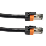 Cat 8 40Gig Ethernet Cable, S/FTP 24AWG, Dual Color Molded, PVC Jacket, Black, 5FT