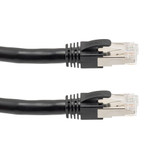 Category 6a 10gig 90W PoE Ethernet Cable Assembly, S/FTP Double Shielded, 23AWG Stranded, RJ45 Male Plug, CM PVC Jacket, Black, 6FT